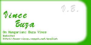 vince buza business card